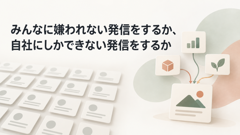 無難な発信が選ばれない理由｜自社らしいマーケティングの作り方